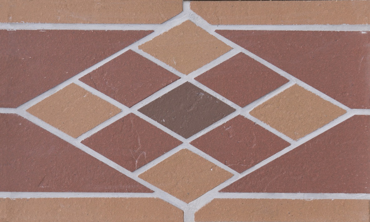 Подступенник мозаичный из клинкера (на сетке) Rhomb/Ромб