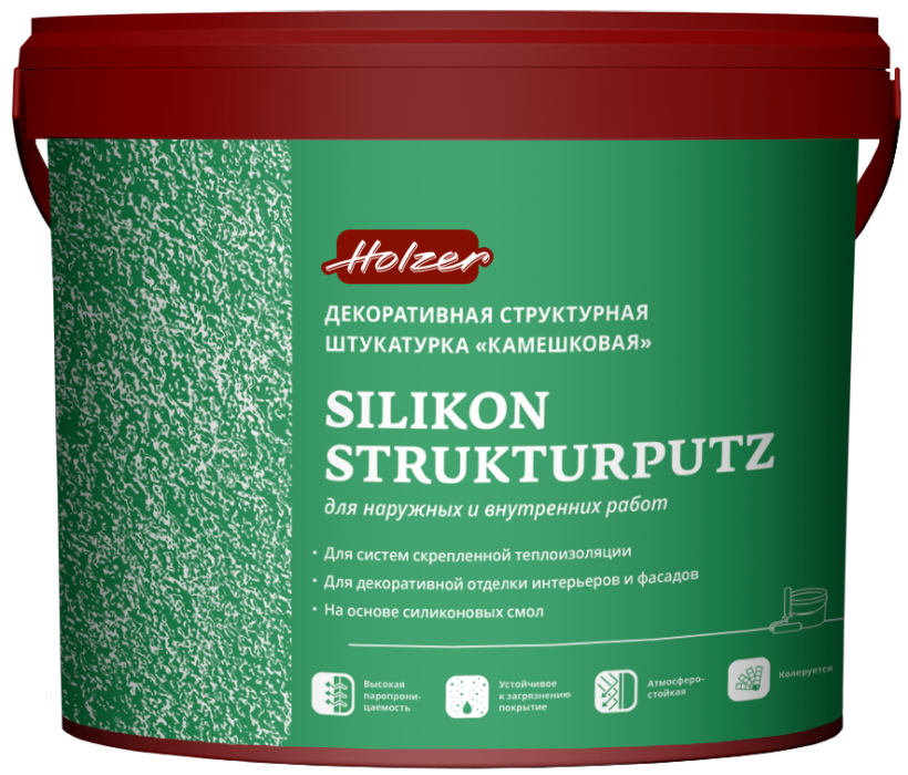 Силиконовая декоративная штукатурка «камешковая» SILIKON STRUKTURPUTZ K 15